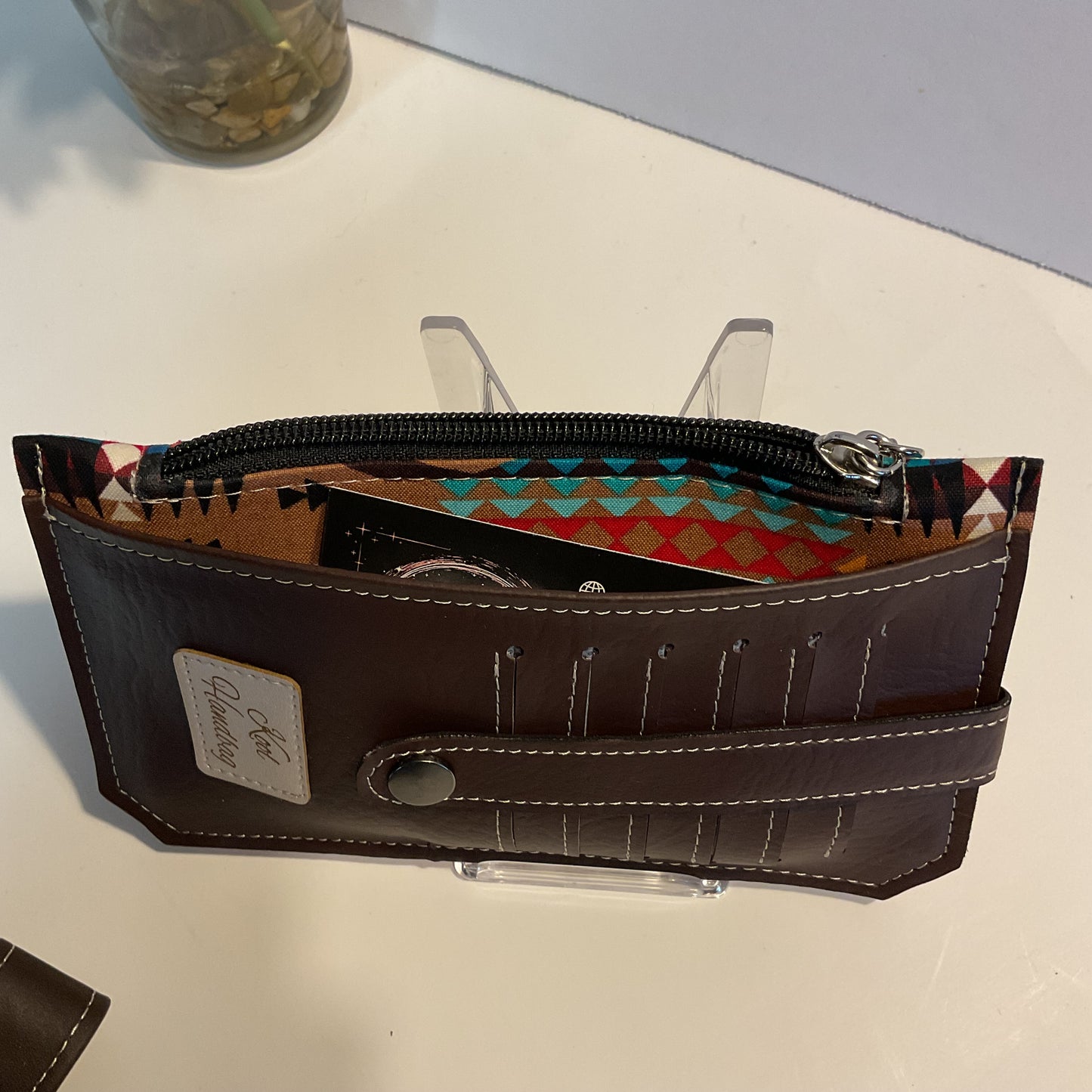 Brown Native Purse Pal Wallet-Linds Handmade