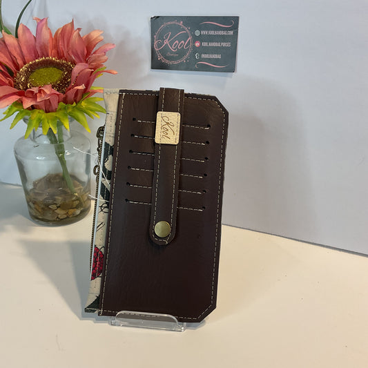 Brown Flower Wallet-Linds Handmade